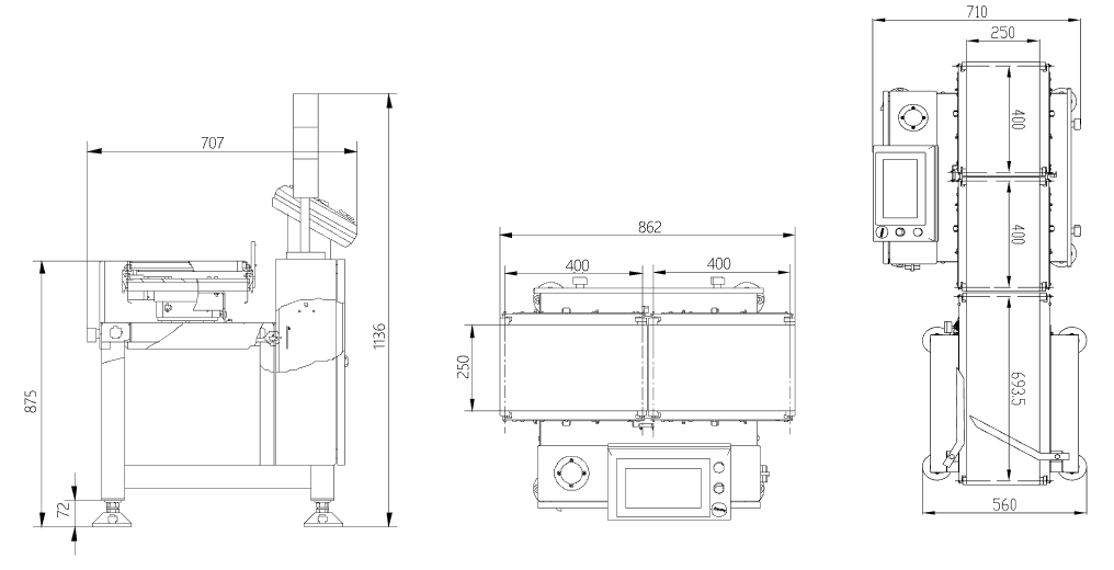 杰曼自動稱重秤，在線重量檢測機/剔除分選 C101A-1.2KG 稱重精度高達±1g